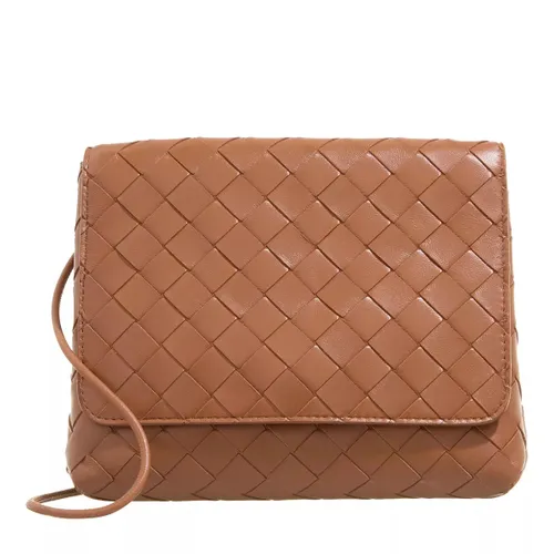 Bottega Veneta Crossbody Bags - Mini Intrecciato Crossbody Bag - brown - Crossbody Bags for ladies