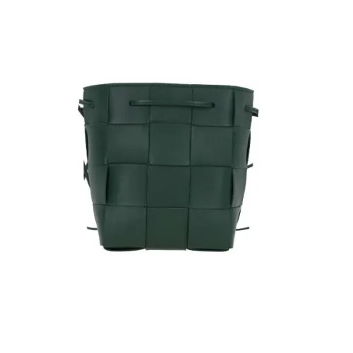 Bottega Veneta , Dark Green Maxi Intrecciato Bucket Bag ,Green female, Sizes: ONE SIZE