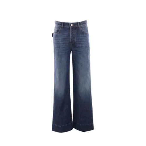 Bottega Veneta , Flare Denim Jeans in Blue ,Blue female, Sizes: