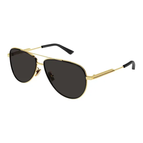 Bottega Veneta , Gold/Grey Sunglasses ,Yellow male, Sizes:
