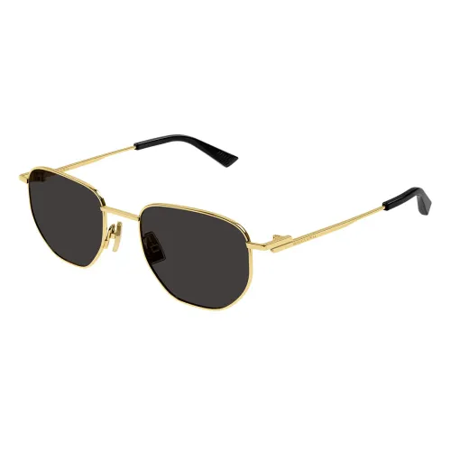 Bottega Veneta , Gold Metal Sunglasses Bv1301S 001 ,Yellow female, Sizes: