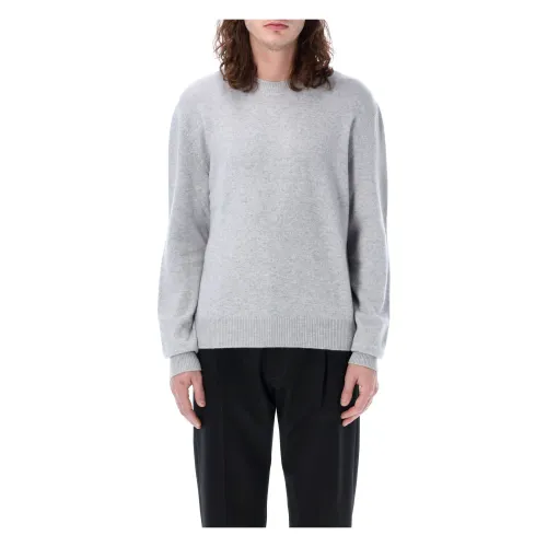 Bottega Veneta , Grey Knitwear with Casual Crewneck ,Gray male, Sizes: