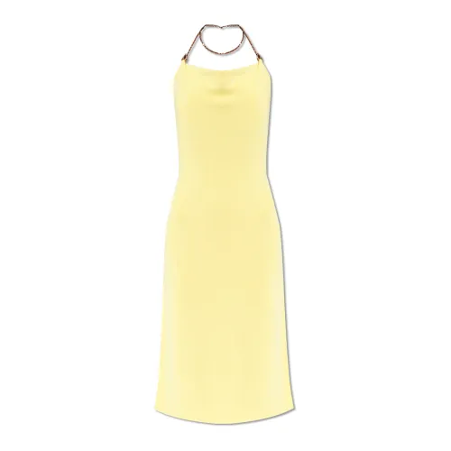 Bottega Veneta , Halterneck dress ,Yellow female, Sizes: