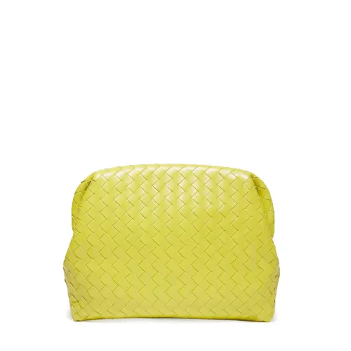 Bottega Veneta , Intrecciato Clutch Bag ,Yellow female, Sizes: ONE SIZE