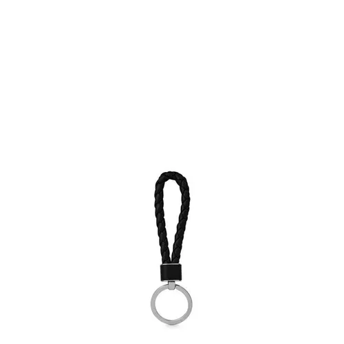 Bottega Veneta Intreccio Key Ring - Black