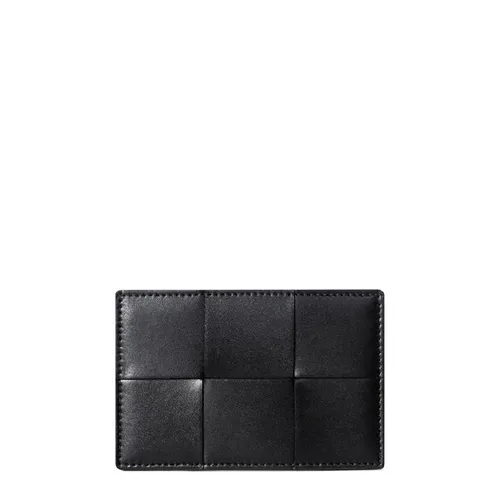BOTTEGA VENETA Intreccio Urban Leather Card Holder - Black