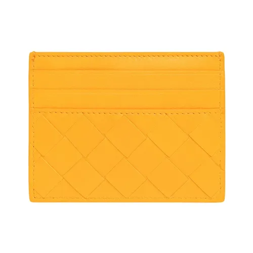 Bottega Veneta , Leather card case ,Orange female, Sizes: ONE SIZE
