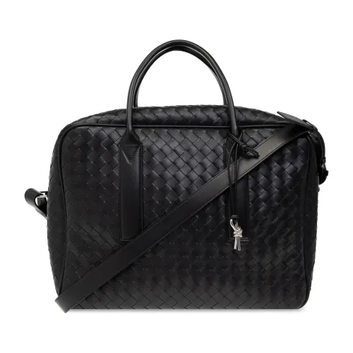 Bottega Veneta , Leather duffel bag ,Black male, Sizes: ONE SIZE