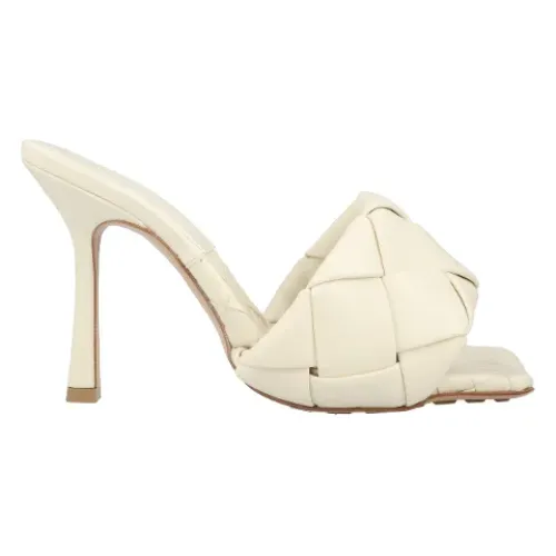 Bottega Veneta , Leather heels ,Beige female, Sizes: