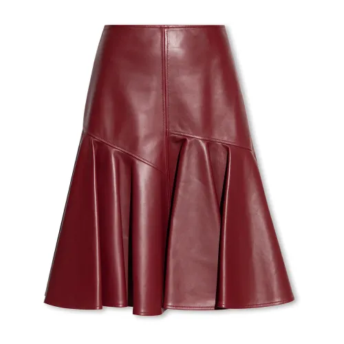 Bottega Veneta , Leather skirt ,Red female, Sizes: