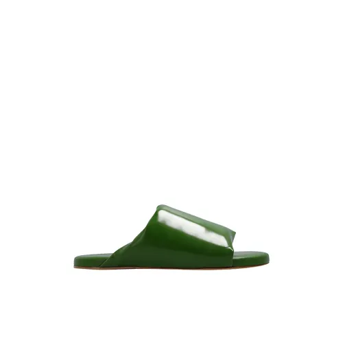 Bottega Veneta , Leather slides ,Green male, Sizes: