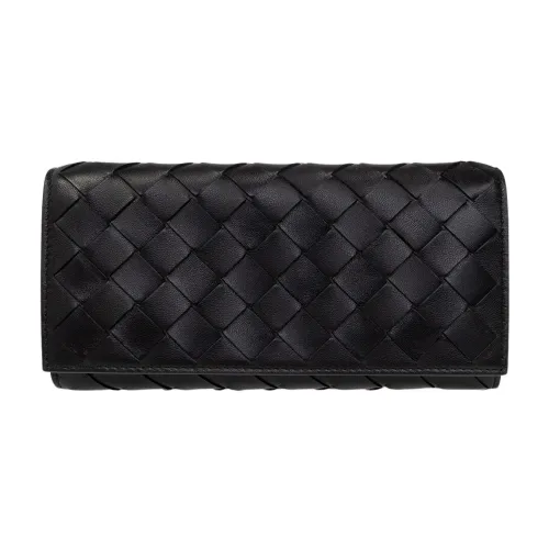 Bottega Veneta , Leather wallet ,Black female, Sizes: ONE SIZE