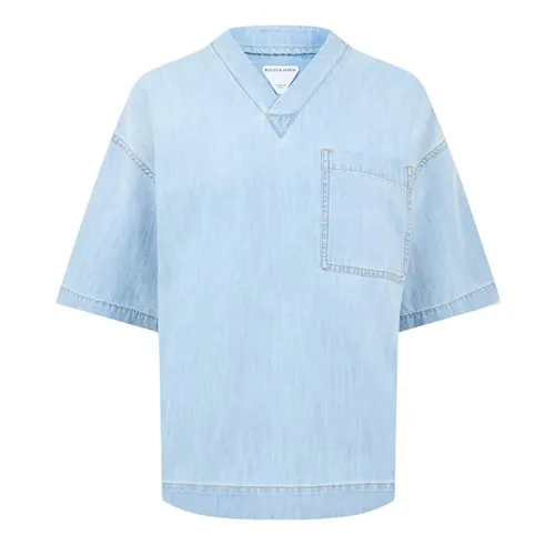 BOTTEGA VENETA Light Bleached Denim T-Shirt - Blue