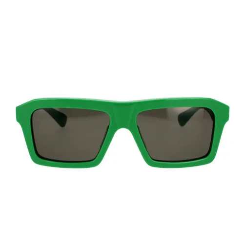 Bottega Veneta , Men Rectangular Sunglasses Bv1213S 003 ,Green unisex, Sizes: