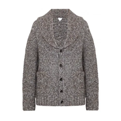 Bottega Veneta , Mens Clothing Sweater Gray Aw23 ,Gray male, Sizes: