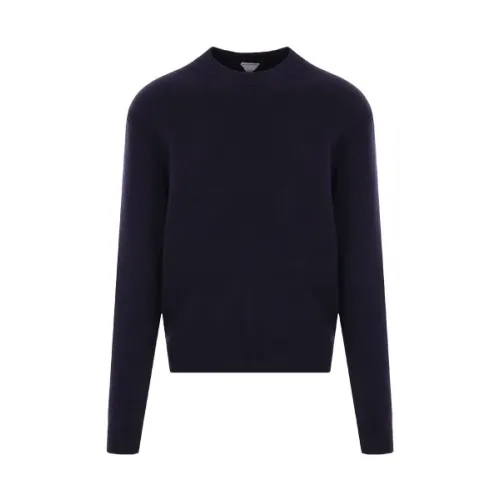 Bottega Veneta , Navy Blue Cashmere Sweater ,Blue male, Sizes: