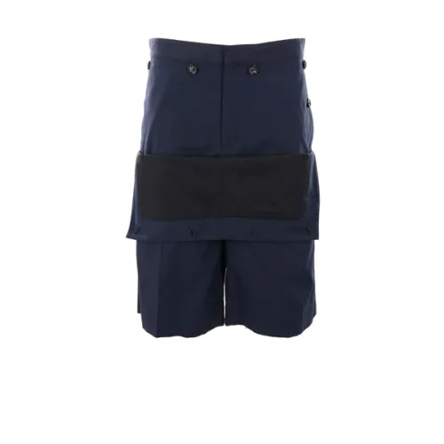 Bottega Veneta , Oversized Blue Cotton Shorts ,Blue male, Sizes: