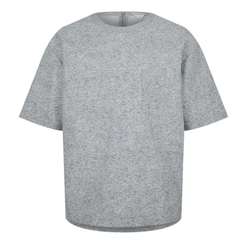 BOTTEGA VENETA Relaxed Fit Printed Leather T-Shirt - Grey