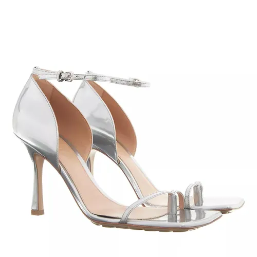 Bottega Veneta Sandals - Stretch Strap Sandals - silver - Sandals for ladies