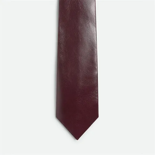 Bottega Veneta Shiny Leather Tie - Red