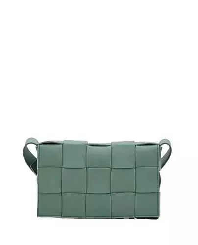Bottega Veneta Shopping Bags - SHOULDER BAG IN CASSETTE LEATHER - green - Shopping Bags for ladies
