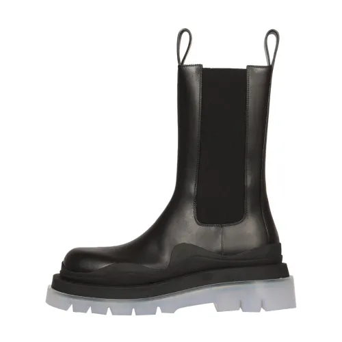 Bottega Veneta , Sti.pel S.gom Vegetal Calfskin Boots ,Black female, Sizes: