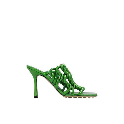 Bottega Veneta , Stretch heeled mules ,Green female, Sizes: