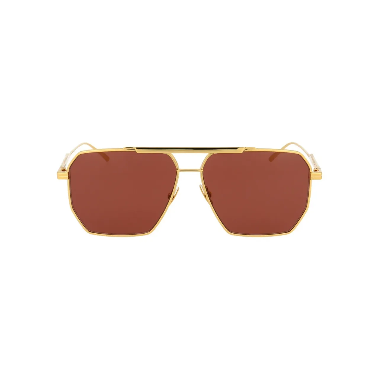 Bottega Veneta , Sunglasses ,Brown male, Sizes: ONE