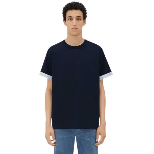 Bottega Veneta , T-Shirt Double Layer ,Blue male, Sizes: