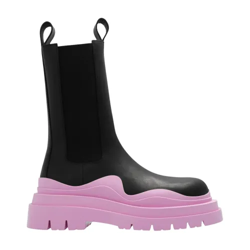 Bottega Veneta , ‘Tire’ slip-on ankle boots ,Black female, Sizes: