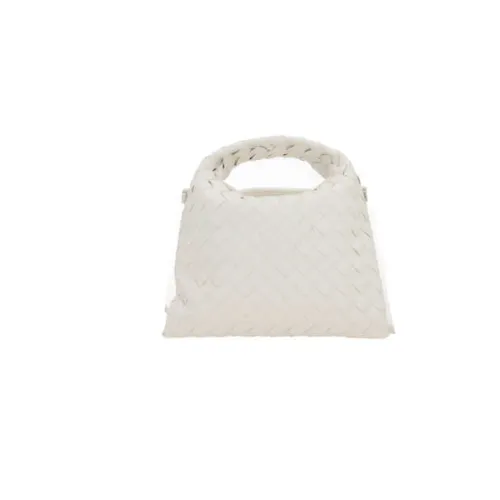 Bottega Veneta , White Leather Handbag with Intrecciato Motif ,White female, Sizes: ONE SIZE
