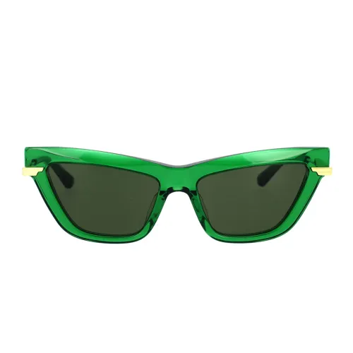 Bottega Veneta , Women Cat-Eye Sunglasses Bv1241S 003 ,Green unisex, Sizes:
