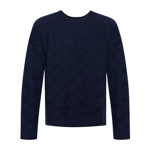 Bottega Veneta , Wool sweater ,Blue male, Sizes: