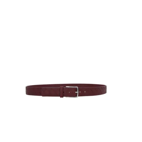 Bottega Veneta , Woven Leather Belt ,Red male, Sizes: