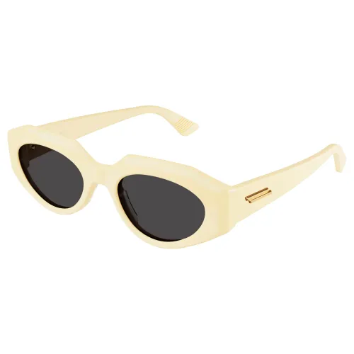 Bottega Veneta , Yellow/Grey Sunglasses ,Beige female, Sizes: