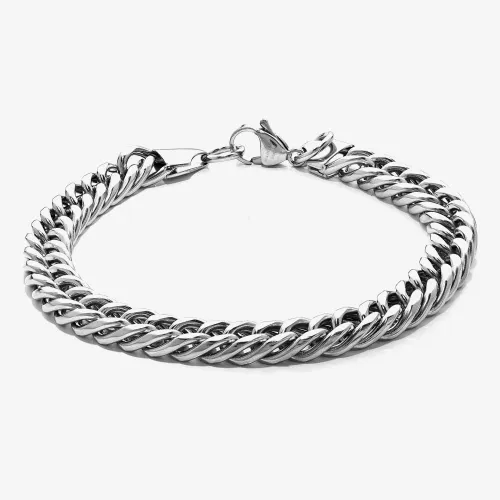 Bourne and Wilde Mens Double Curb Bracelet USS-784S9.5L2.5