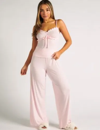 Boux Avenue Womens Ribbed Pyjama Set - 10 - Pink, Pink
