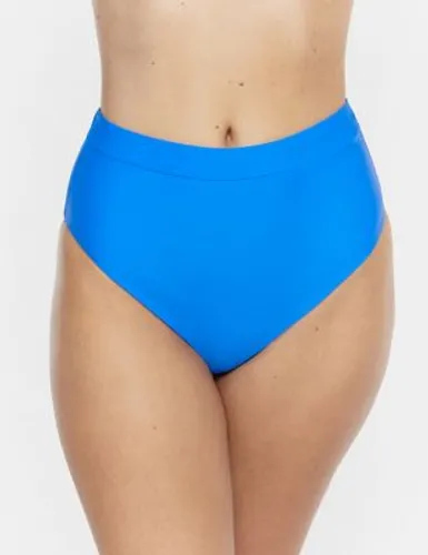 Boux Avenue Womens Sorrento High Waisted Bikini Bottoms - 10 - Blue, Blue