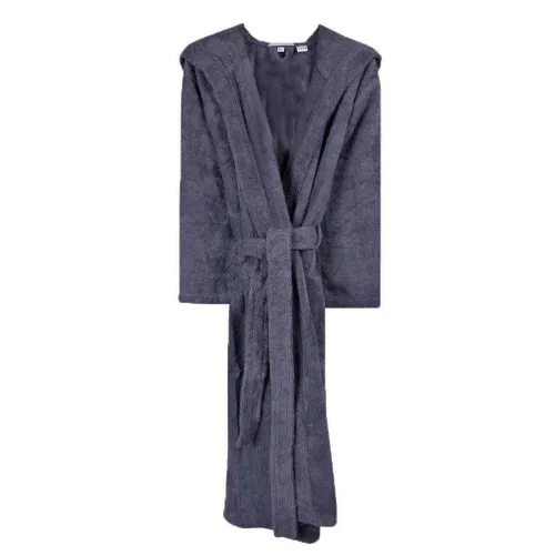 Bown of London Terry NUA Cotton Towelling Dressing Gown - Dark Grey
