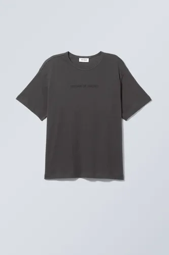 Boxy Relaxed Printed T-shirt - Grey