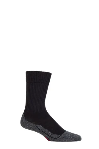 Boys and Girls 1 Pair Falke Active Warm Wool Blend Socks Black 3-5.5 Kids (6-24 Months)