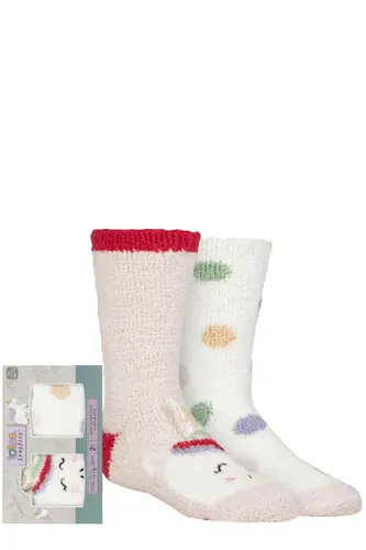 Boys and Girls 2 Pair Totes Super Soft Slipper Socks Unicorn 2-3 Years