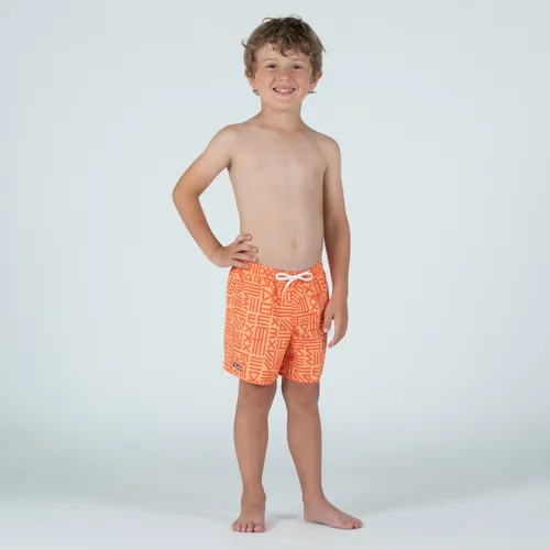 Boy's Swim Shorts - 100 Sign Orange