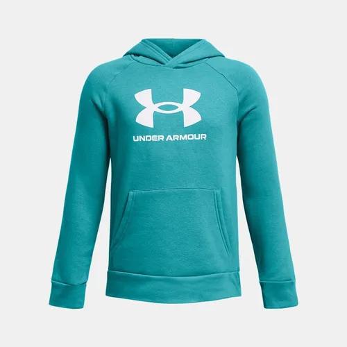 Boys'  Under Armour  Rival Fleece Big Logo Hoodie Circuit Teal / White YMD (54 - 59 in)