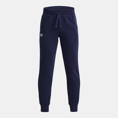 Boys'  Under Armour  Rival Fleece Joggers Midnight Navy / White YMD (54 - 59 in)