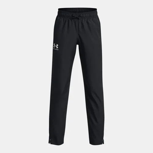 Boys'  Under Armour  Sportstyle Woven Pants Black / Black / Mod Gray YSM (50 - 54 in)