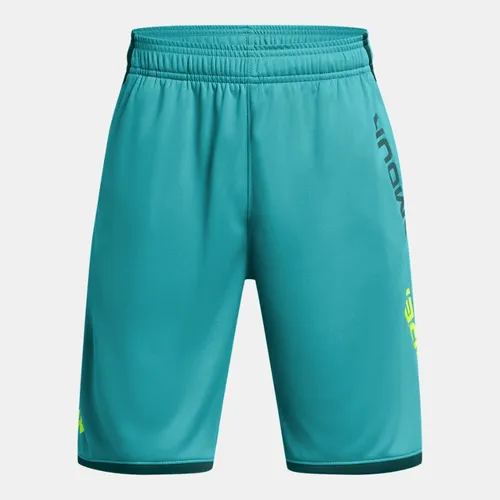 Boys'  Under Armour  Stunt 3.0 Shorts Circuit Teal / Hydro Teal / High Vis Yellow YSM (50 - 54 in)
