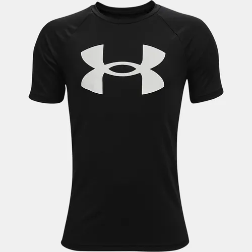 Boys'  Under Armour  Tech™ Big Logo Short Sleeve Black / White YXS (48 - 50 in)