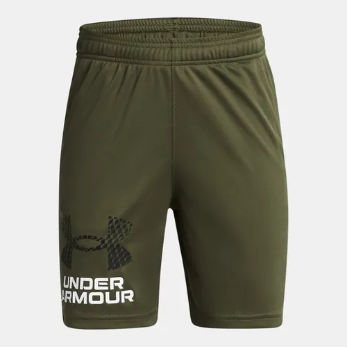 Boys'  Under Armour  Tech™ Logo Shorts Marine OD Green / Black YLG (59 - 63 in)