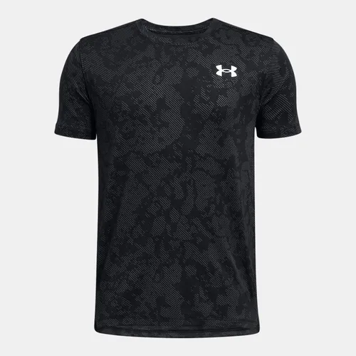 Boys'  Under Armour  Tech™ Vent Geode Short Sleeve Black / White YLG (59 - 63 in)